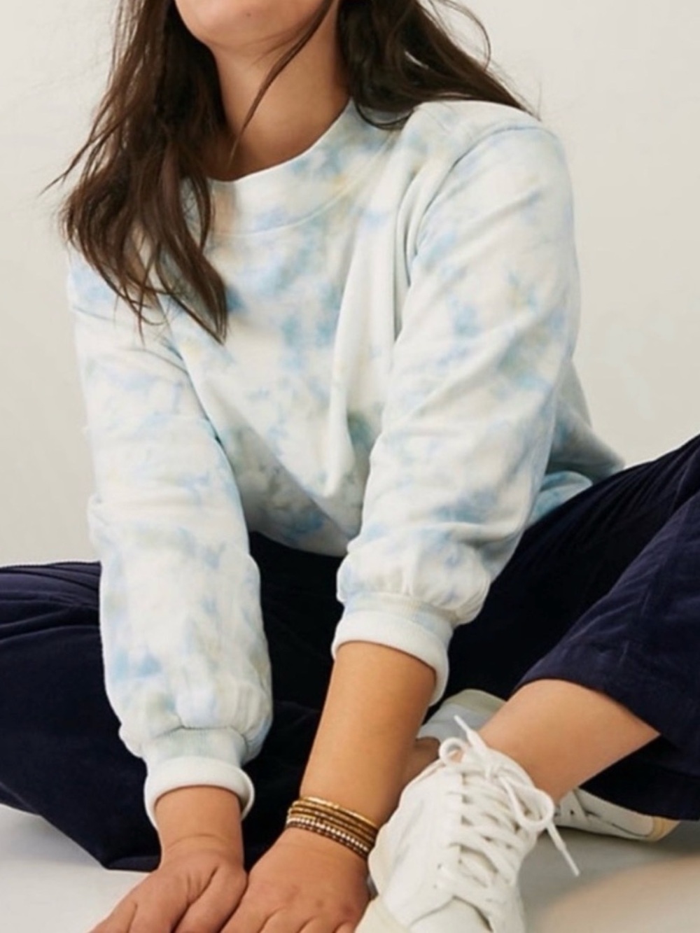 Anthropologie Pilcro Tie Dye Mock Neck Sweatshirt